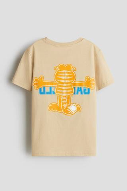 H&M Футболка с принтом, бежевый
