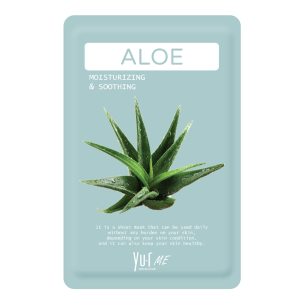 YU.R ME Тканевая маска для лица с экстрактом алоэ - Aloe sheet mask, 1шт