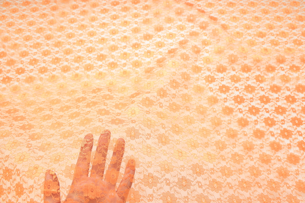 Гипюр оранжевый