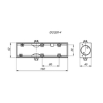 Доводчик дверной DCQ20-4 (40-80 кг) AL w/o arm до 80 кг (алюминий) без тяг в комплекте