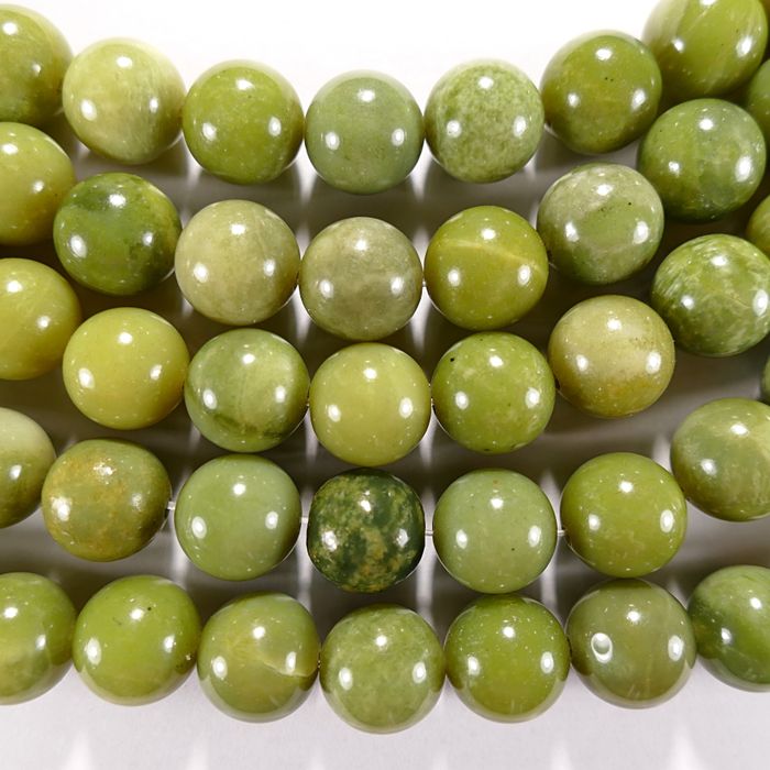 Нить бусин из офикальцита, шар гладкий 12 мм