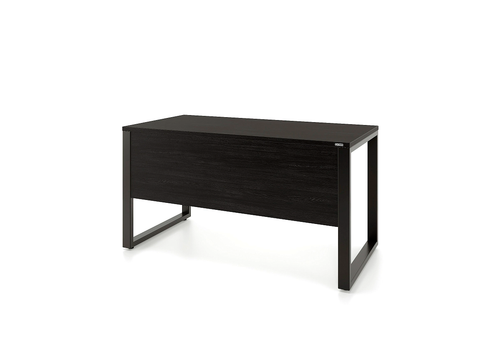 Стол прямой ЗЕТА PRO с экраном ЛДСП лес чёрный