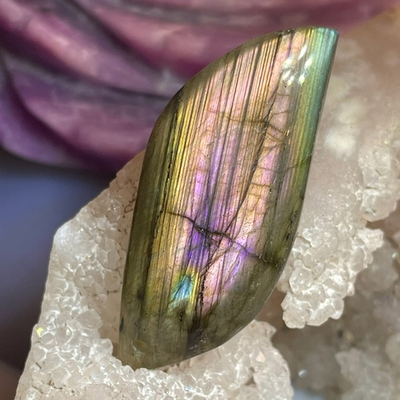 48085 Лабрадор розовый Кулон 17*41мм