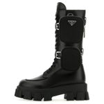 PRADA Monolith Knee high Boots Women"s Black