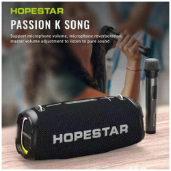 Беспроводная портативная колонка с микрофоном Hopestar A6 MAX чёрная, 80W
