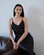 Платье комбинация "Богиня" в черном