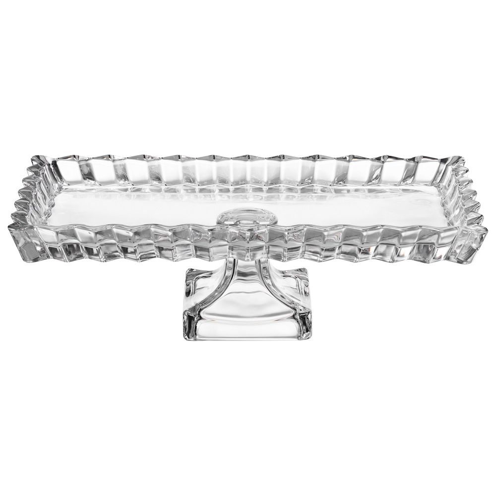 БЛЮДО СЕРВИРОВОЧНОЕ "CRYSTALITY" НА НОЖКЕ 28,5*15*9 СМ