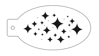 Трафарет для аквагрима овальный "Искры" 7 на 13 см