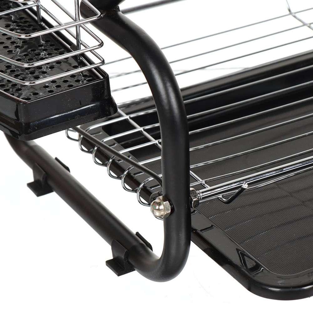 Сушилка для посуды, металл, 2 яруса, с поддоном, 41х23х37 см, Y8-2767