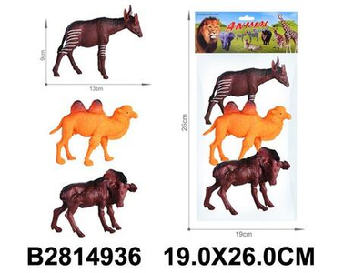 Набор диких животных 3шт, пакет DY518-31