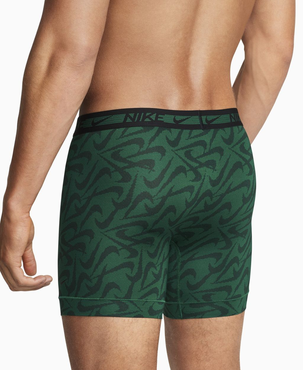 Мужские спортивные боксеры Nike Dri-Fit Ultra Stretch Micro Boxer Brief 3P - зеленый