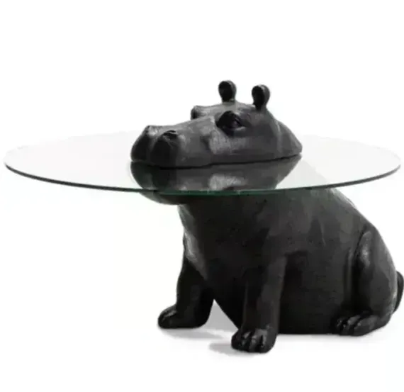 Журнальный столик Hippo, Ø100 см, стекло