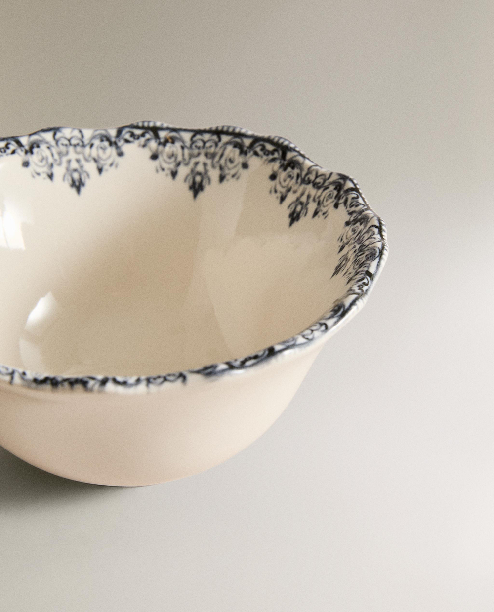 Zara Home миска из фаянса, цвет синий, 14 см · 8267/467