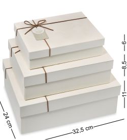 WF-167-A Набор коробок из 3 шт, молочный