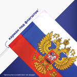 Флаг России 90х135 см с гербом РФ BRAUBERG/STAFF 5501 (3 штуки в упаковке)