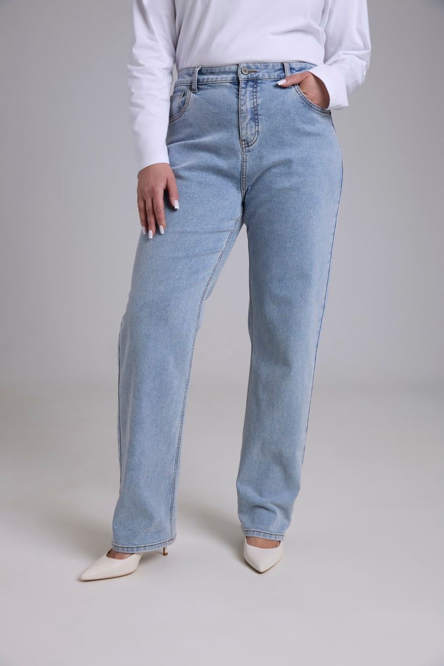 Джинсы straight fit, синий