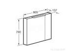 Зеркальный шкаф Roca Oleta 80 капучино, A857647515