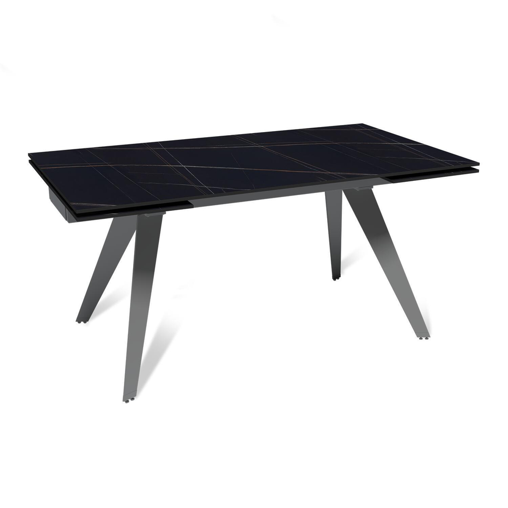 Стол раскладной Rhein (160+40+40), керамика матовая Black gold