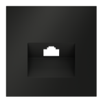 Накладка для розетки компьютерной RJ45 кат.6, S70 (черный матовый)