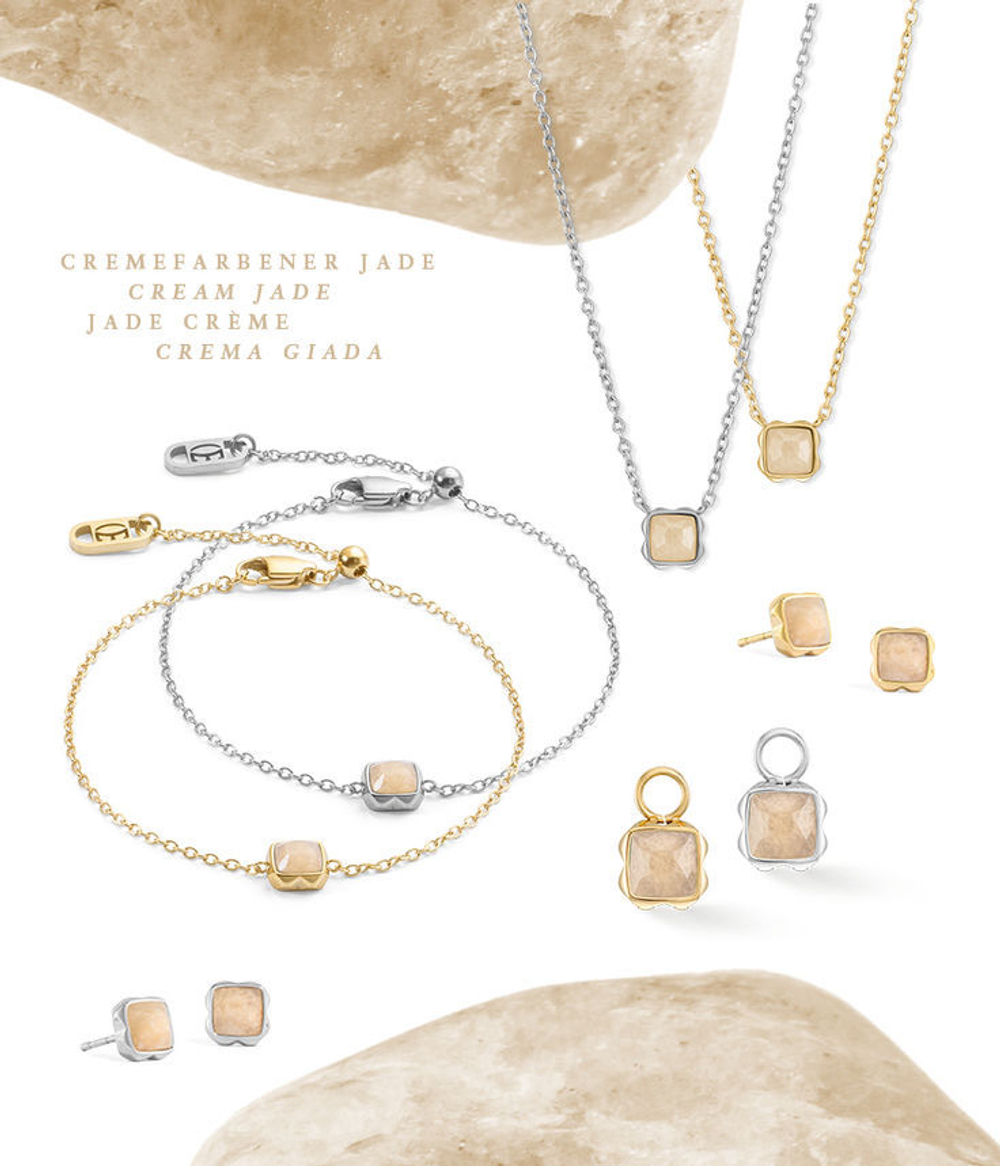 Серьги Coeur de Lion Cream jade (June) 1301/21-1424