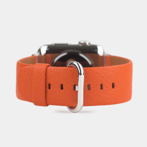 Ремешок кожаный для Apple Watch 42/44mm Classic оранжевого цвета