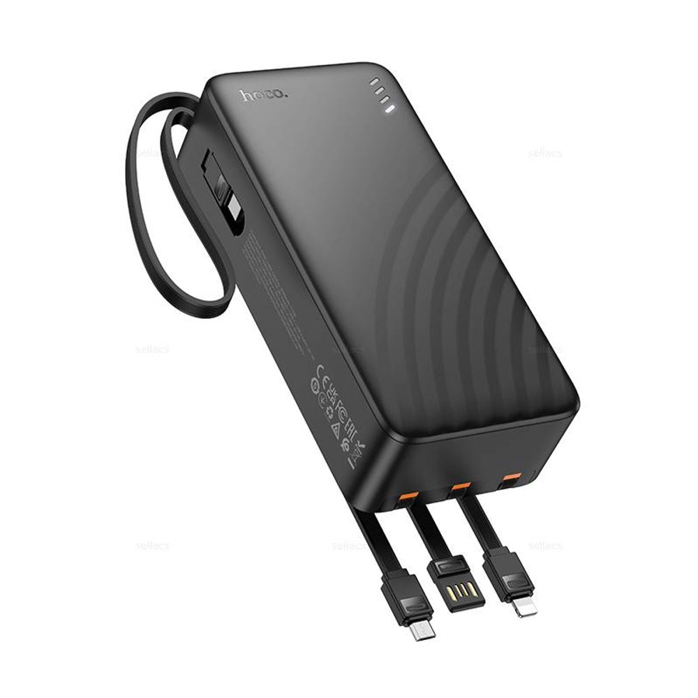 Hoco J146B Night tide портативный аккумулятор с 4 кабелями (30000mAh)