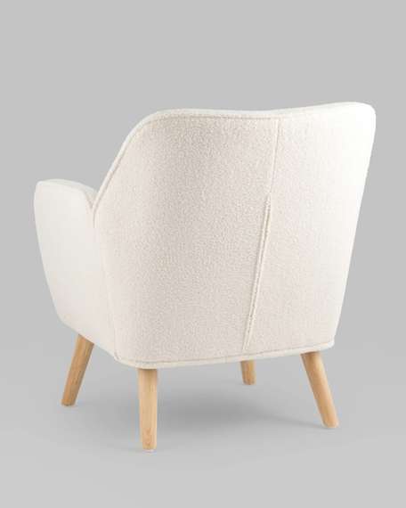 Кресло Richie, белая обивка тедди