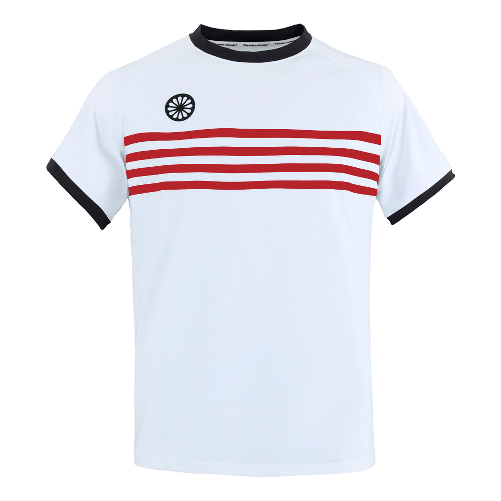 Мужское теннисное поло The Indian Maharadja Kadiri Striped T-Shirt Men - White, Red