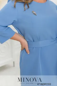 Платье 2353-голубой Minova