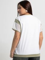 Блуза Алтея (белая/хаки) Б15366-20М LT Collection