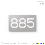 Номер на дверь 885, табличка на дверь для офиса, квартиры, кабинета, аудитории, склада, серая 120х70 мм, Айдентика Технолоджи