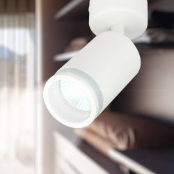 Светильник настенно-потолочный спот ЭРА OL23 WH под лампу MR16 GU10 поворотный белый | Накладные светильники