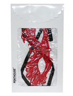 Ажурная красная кружевная маска "Верона" (Цвет: красный с черным)