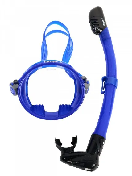 Набор маска+трубка Sargan Классика-А синий