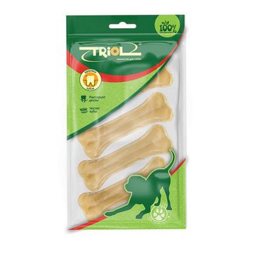 Triol Косточки жевательные, прессованные МИКС DENTAL, 7,5 см, 80-100 гр (4 шт)
