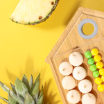 Доска разделочная 19,6*21*0,9см, бамбук силикон VETTA