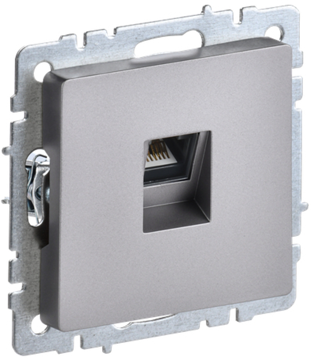 BRITE Розетка компьютерная RJ45 кат.5E РК10-БрС сталь IEK