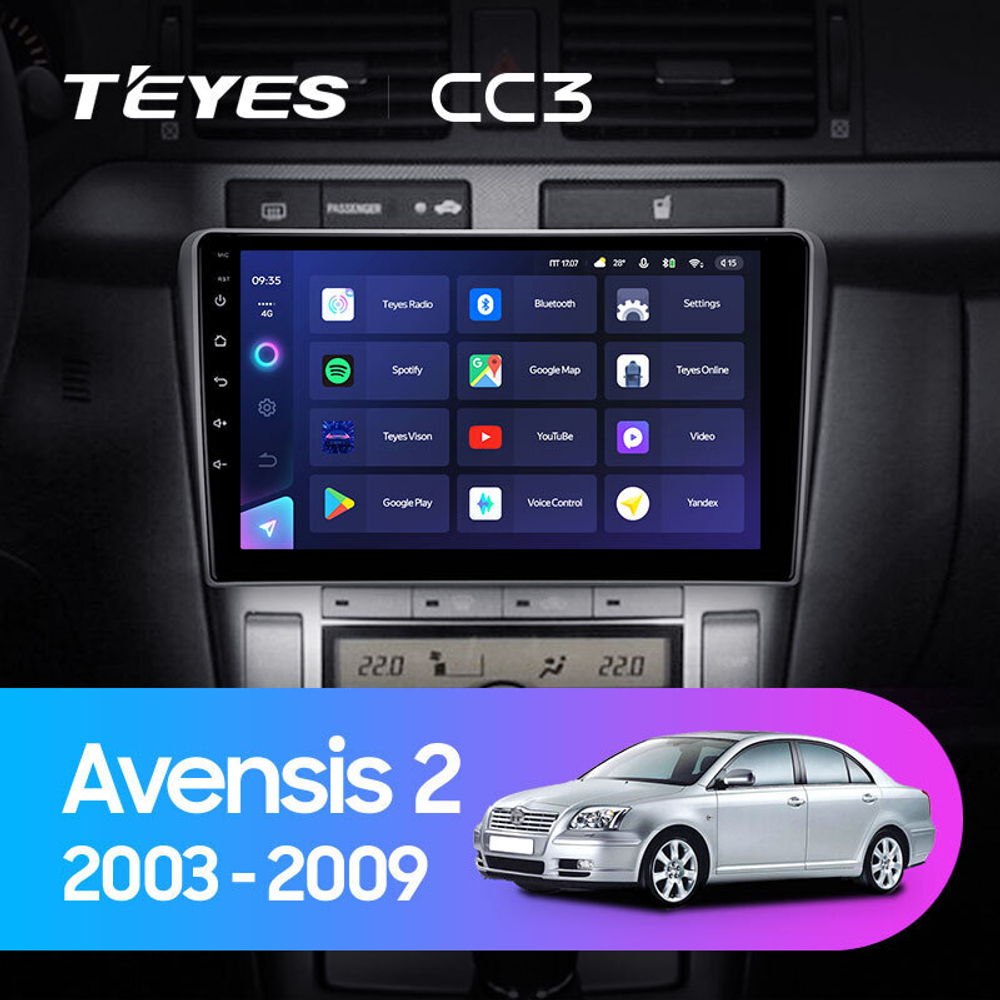 Teyes CC3 9" для Toyota Avensis 2003-2009