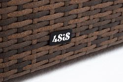 "Лунго" кашпо для цветов большое плетеное из искусственного ротанга, цвет коричневый