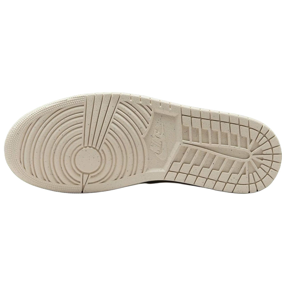 Jordan Air Jordan 1 Cushioning Low top Vintage Basketball Shoes Unisex Olive Green/Sail White