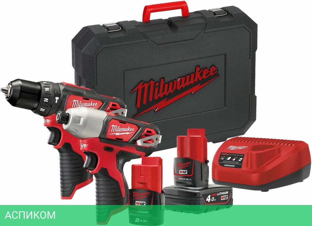 Набор электроинструментов Milwaukee М12 ВPP2В-421С (4933443497)