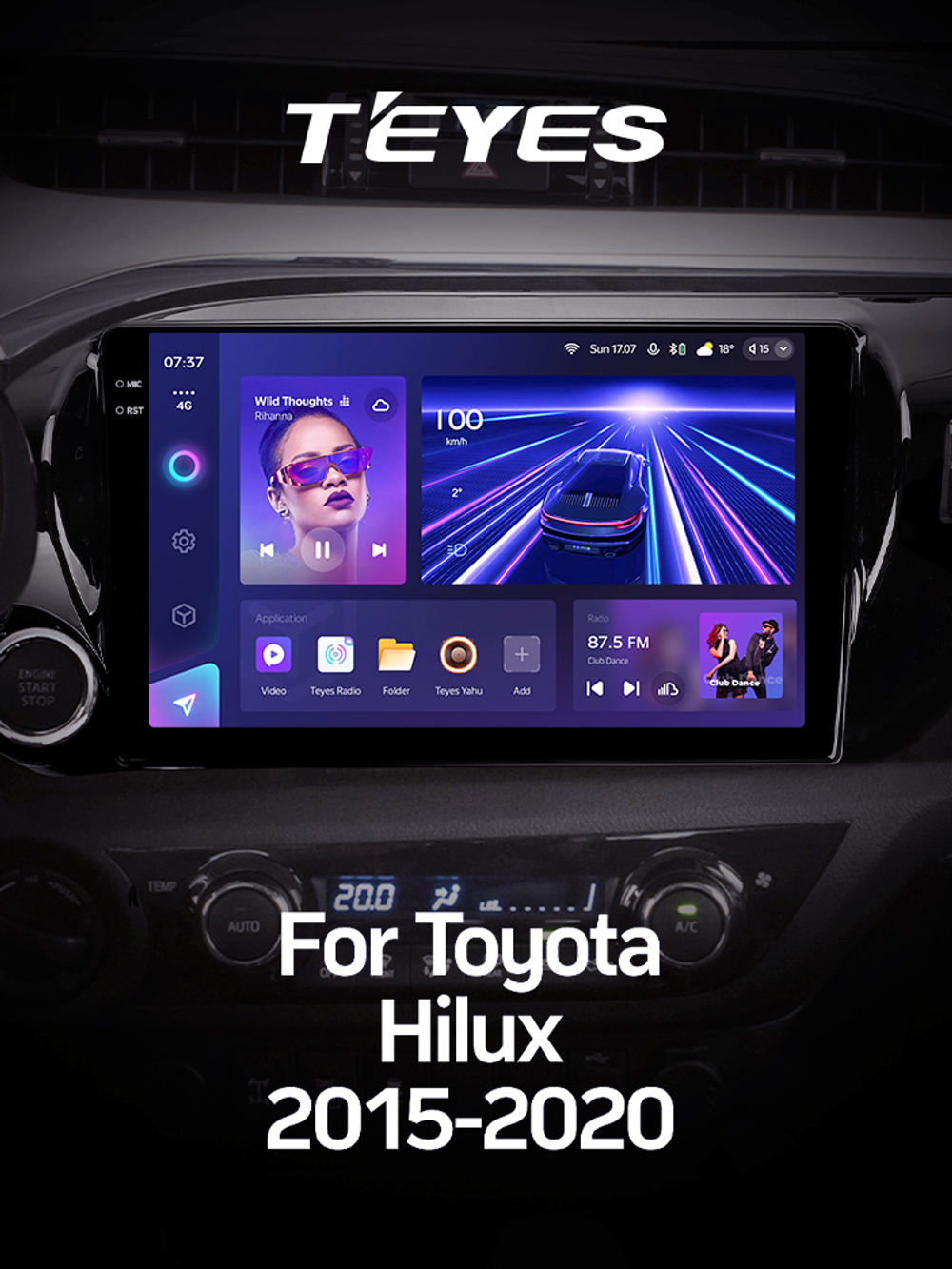 Teyes CC3 2K 10,2"для Toyota Hilux 2015-2020