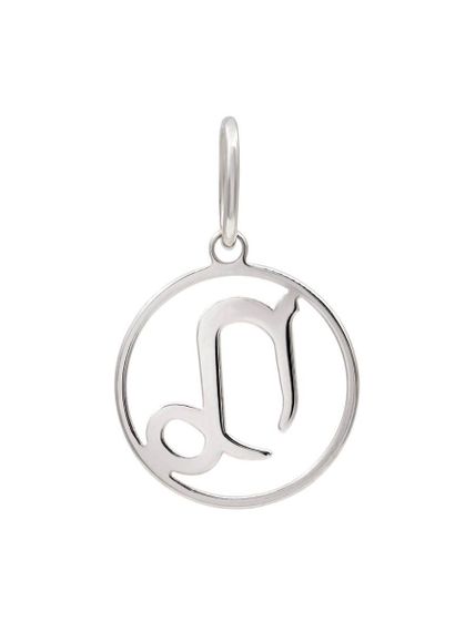 Подвеска Знак зодиака Козерог из серебра, вид сзади