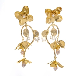 Серьги с цветами