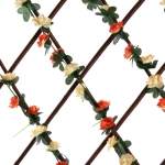 Забор декоративный «Разноцветный вьюнок» при ширине 2 м высота 0,95 м (h-1,2м в сложенном), Зеленый