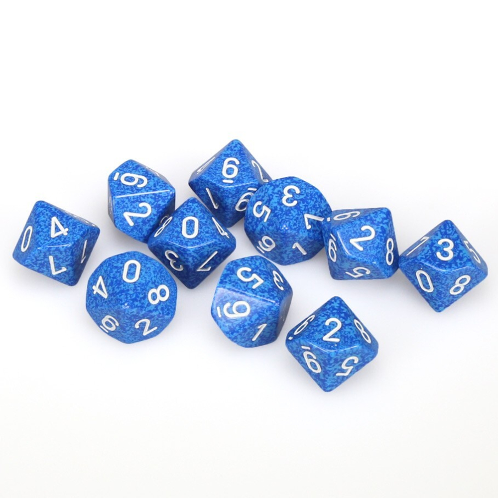Chessex 10-D10 set Speckled Water