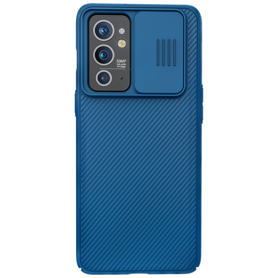 Чехол синего цвета от Nillkin CamShield Case для Oneplus 9RT, с защитной шторкой для задней камеры