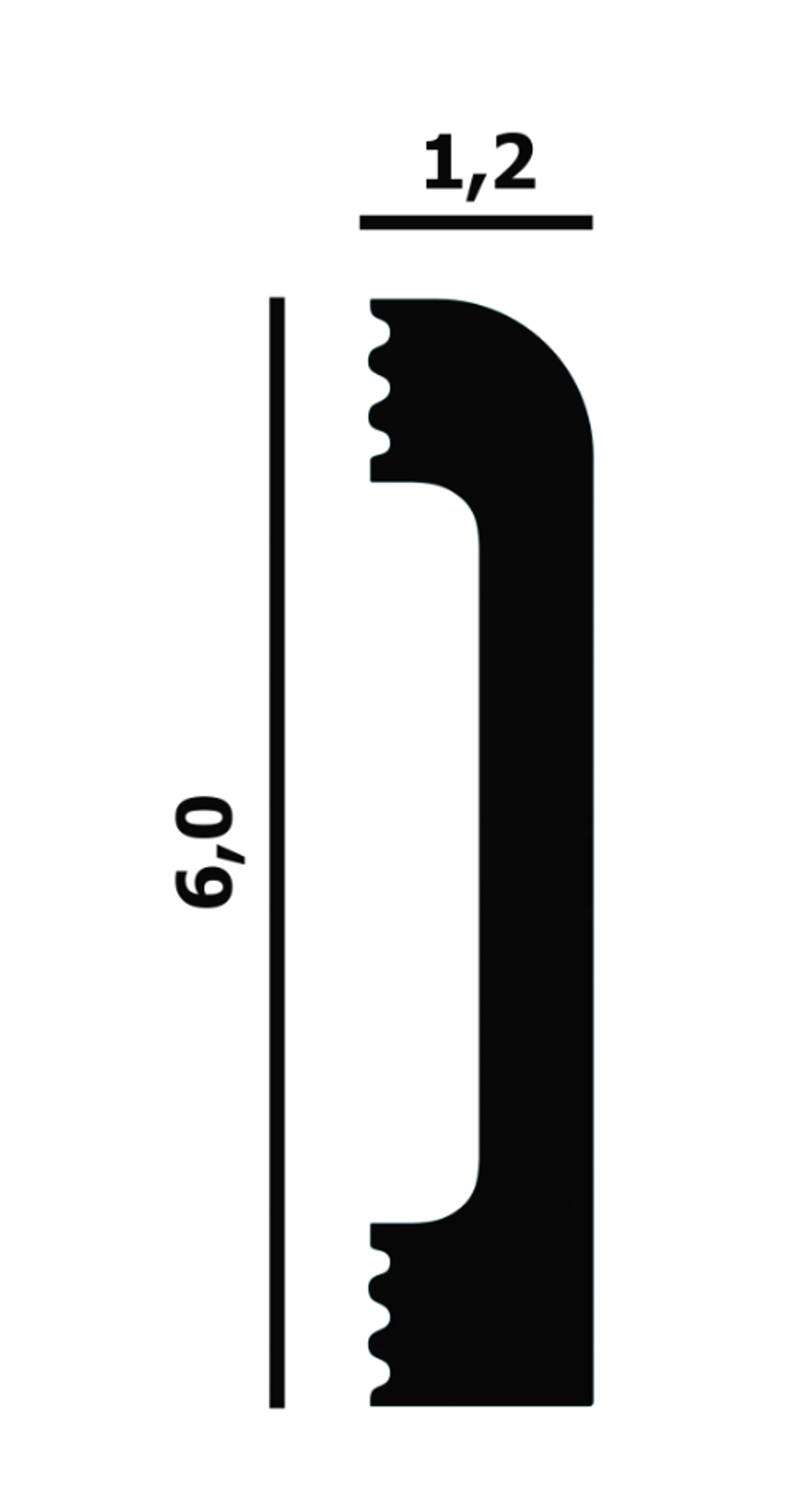 Плинтус Перфект Плюс P67 (6*1,2/2м) 1шт