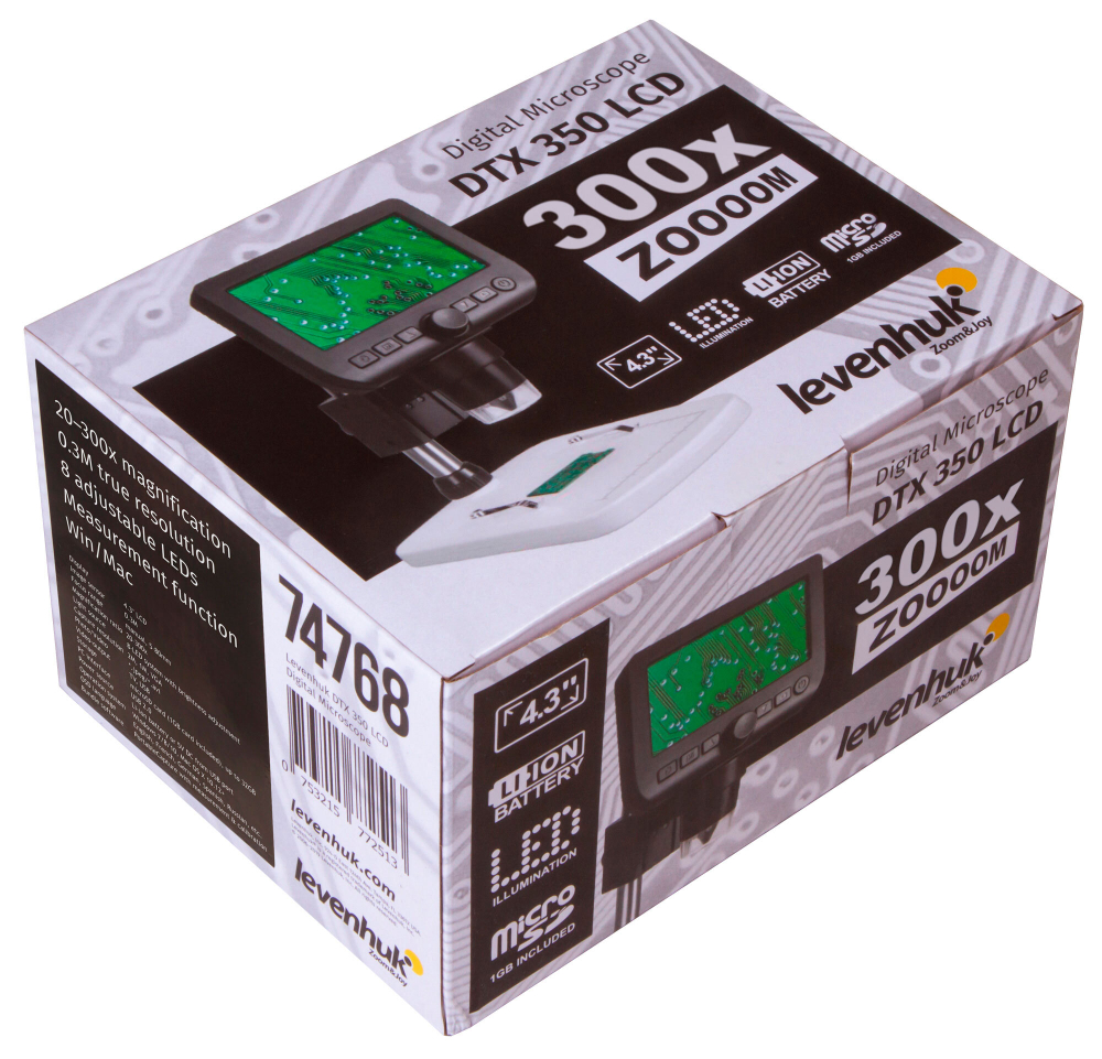 Микроскоп цифровой Levenhuk DTX 350 LCD - фото 2