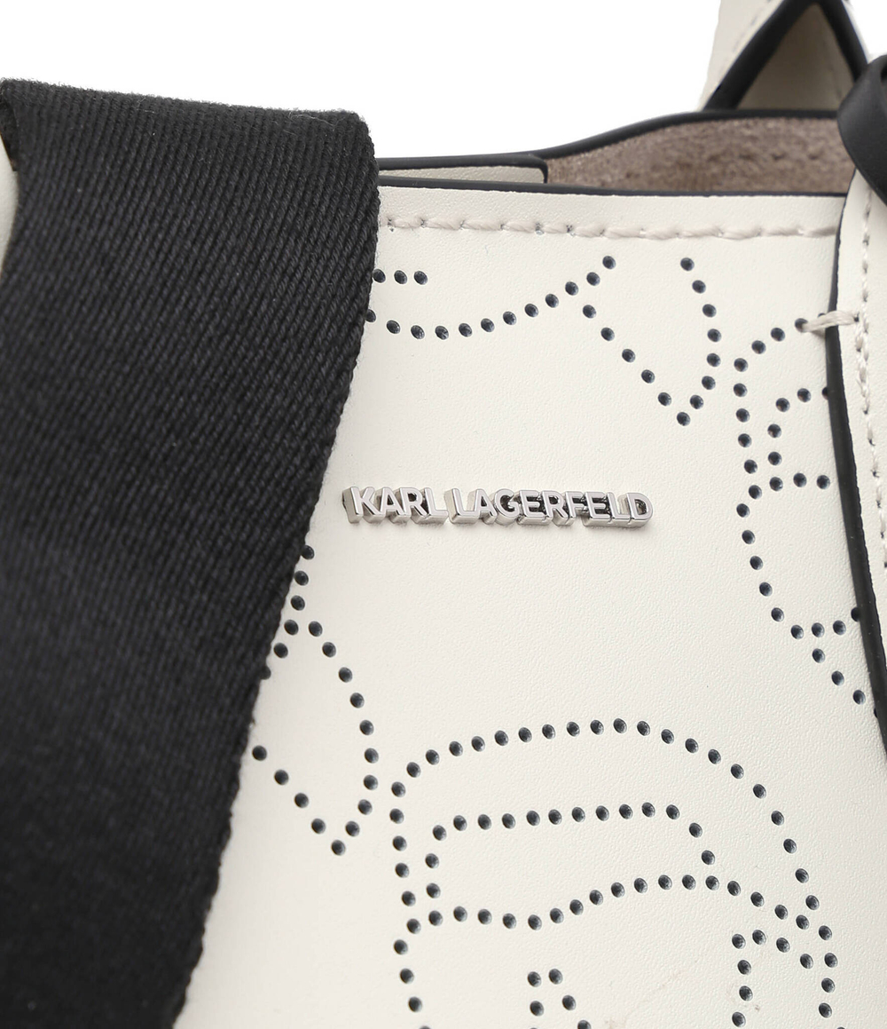 Кожаная сумка через плечо + поясная сумка Karl Lagerfeld - белый(241W3002)